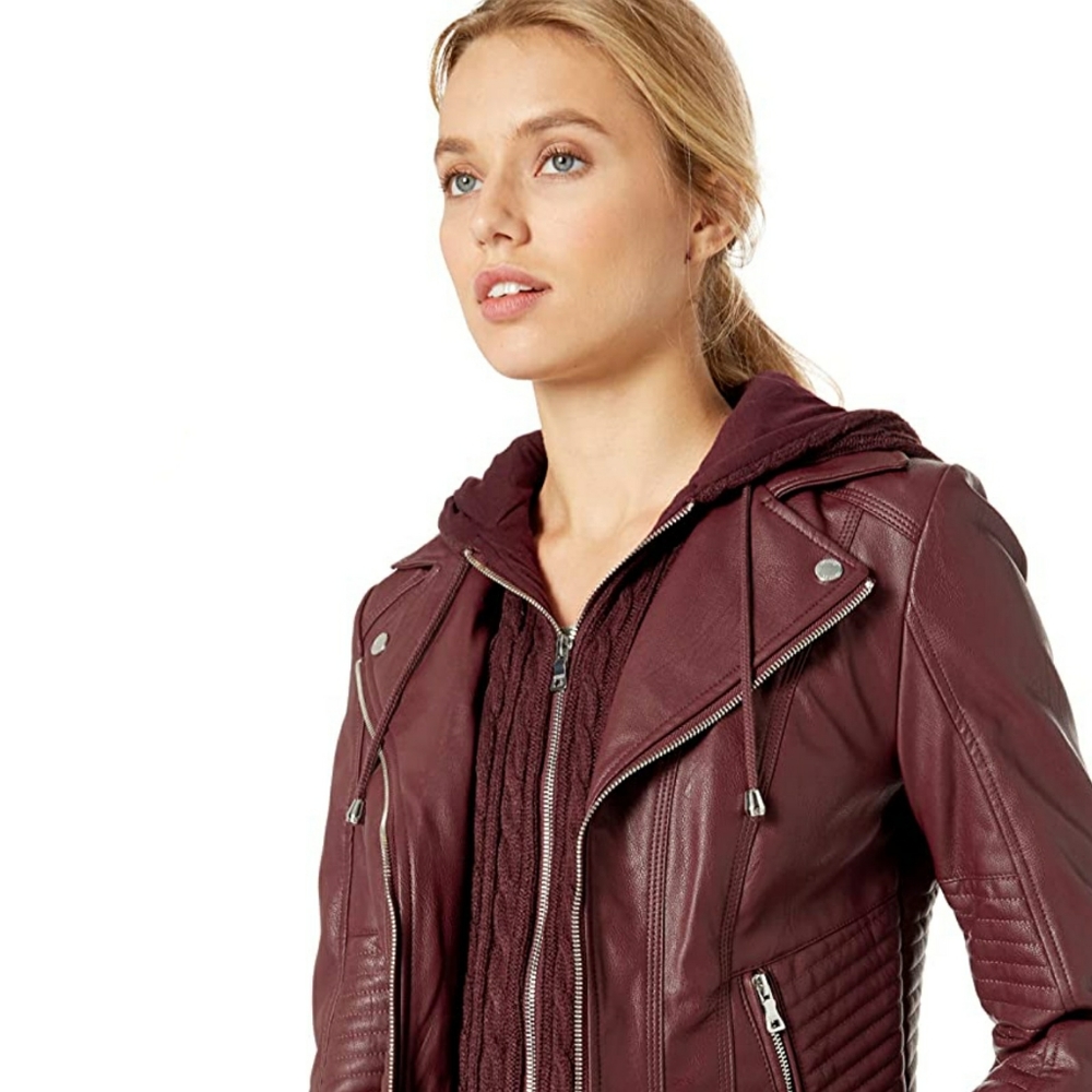๏ผ๐๐๐๏ผโข GUESS โข ๐ ยท Leather Jacket ยท NWOT - Picture 2 of 16